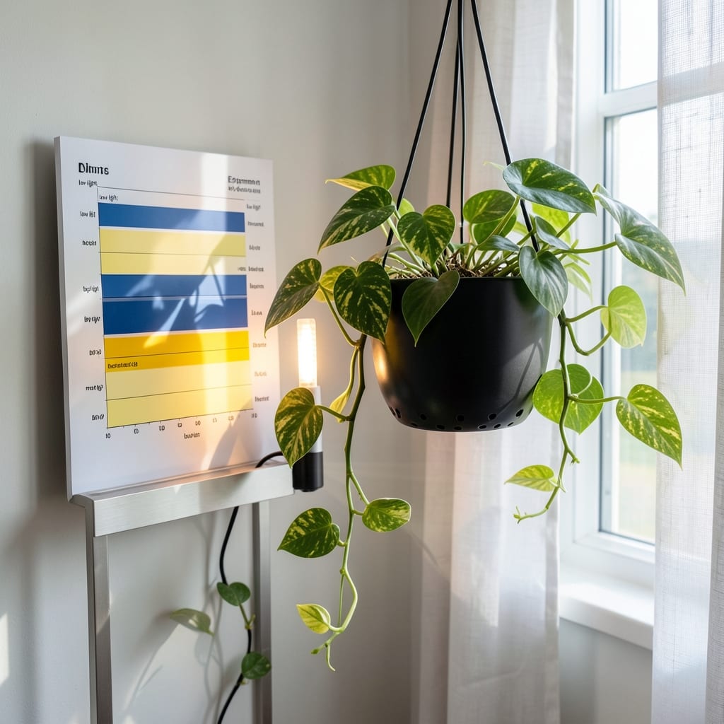How Much Light Does a Pothos Plant Need: The Exact Brightness Zones for Healthy Growth