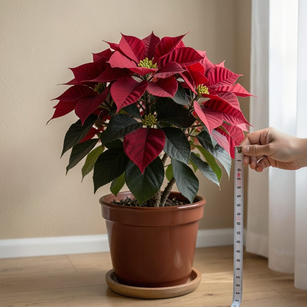 How Tall Can Poinsettias Grow: Variety Heights From 12" Dwarfs to Towering 5-Foot Giants